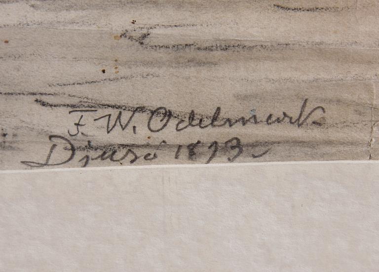 ODELMARK, FRANS WILHELM. Krita, sign o dat Djurö 1893.