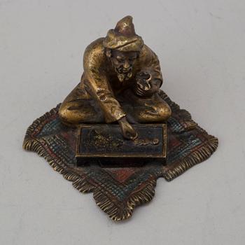 A cold painted Viennese bronze figurine signed BK, circa 1900.