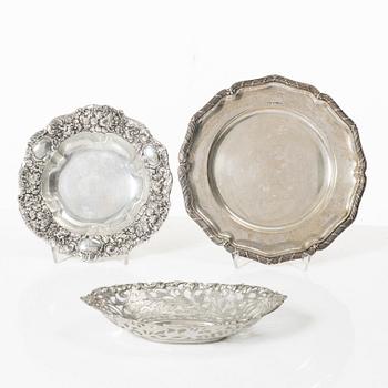 Fats, 3 pcs, silver, marked GAB, total weight approx. 400 g.