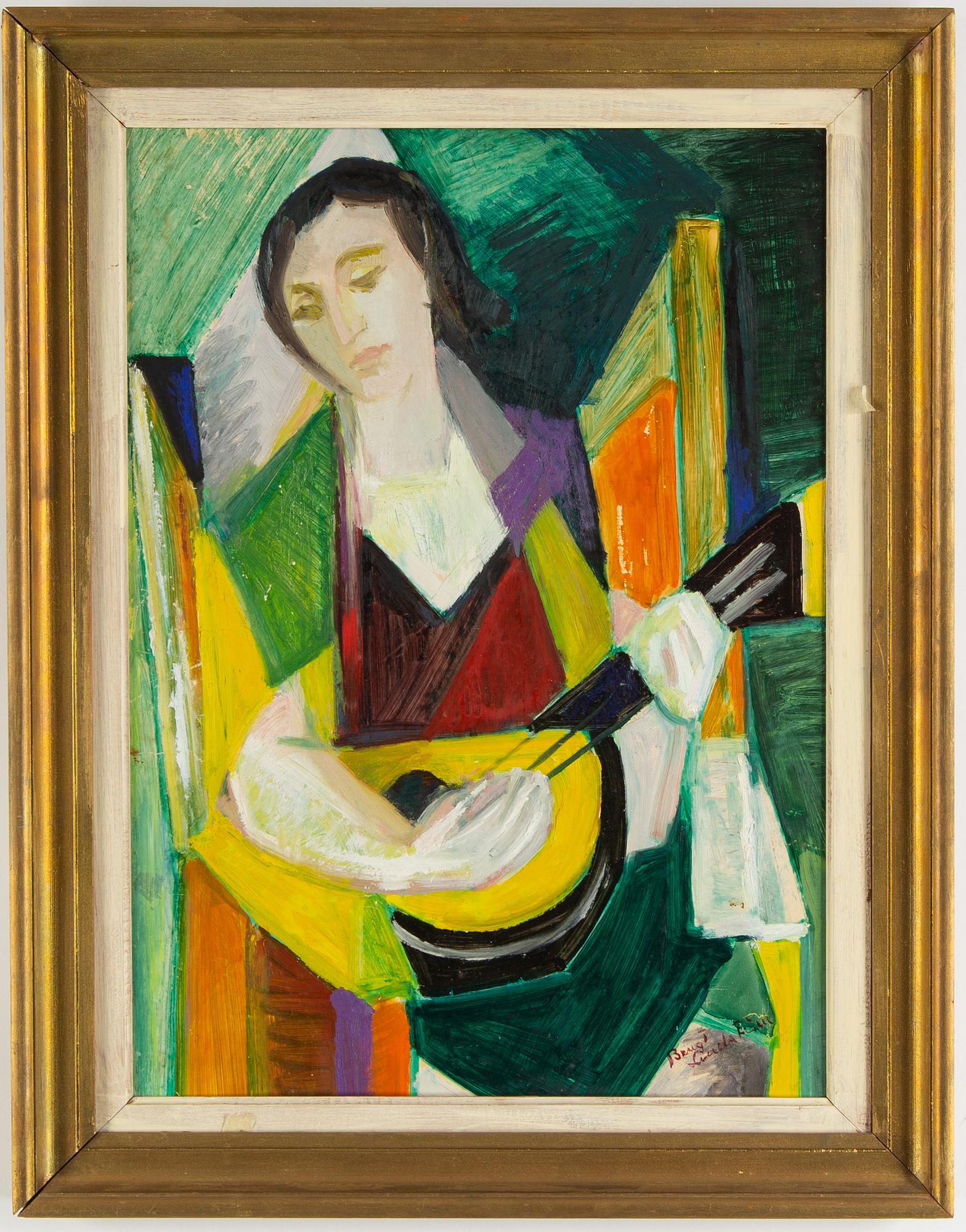 Bengt Lindström, oil on paper-panel, signed.