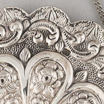 Spegel, silver, 1900-tal.