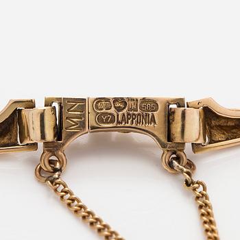 Björn Weckström, a 14K gold bracelet 'Siula' for Lapponia 1976.