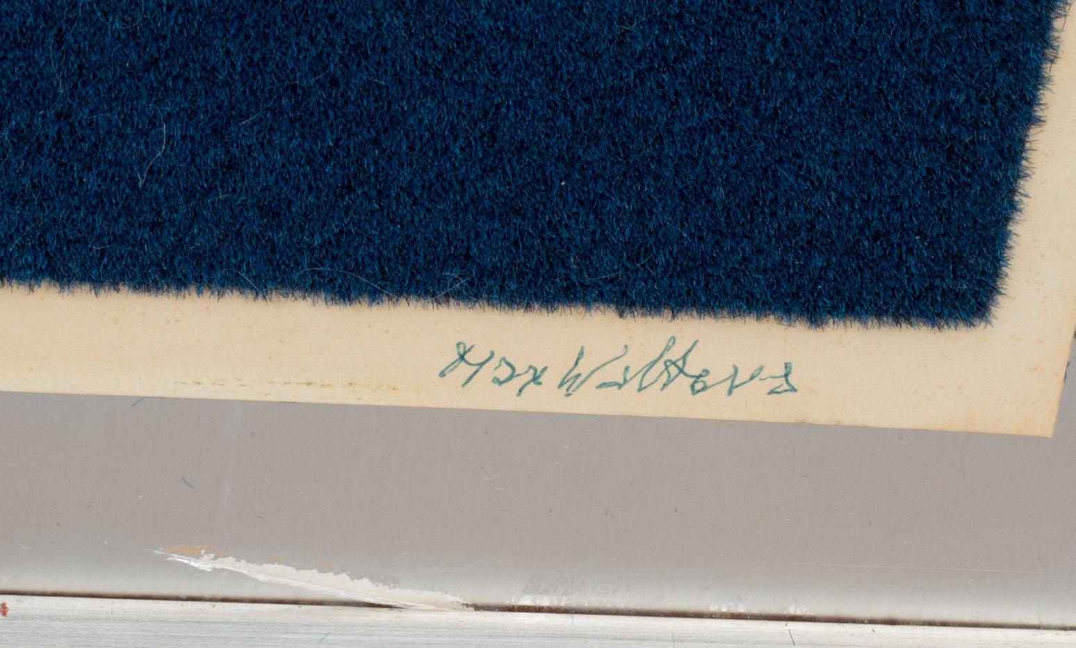 MAX WALTER SVANBERG, offsetprovtryck med guldprägling och textil.