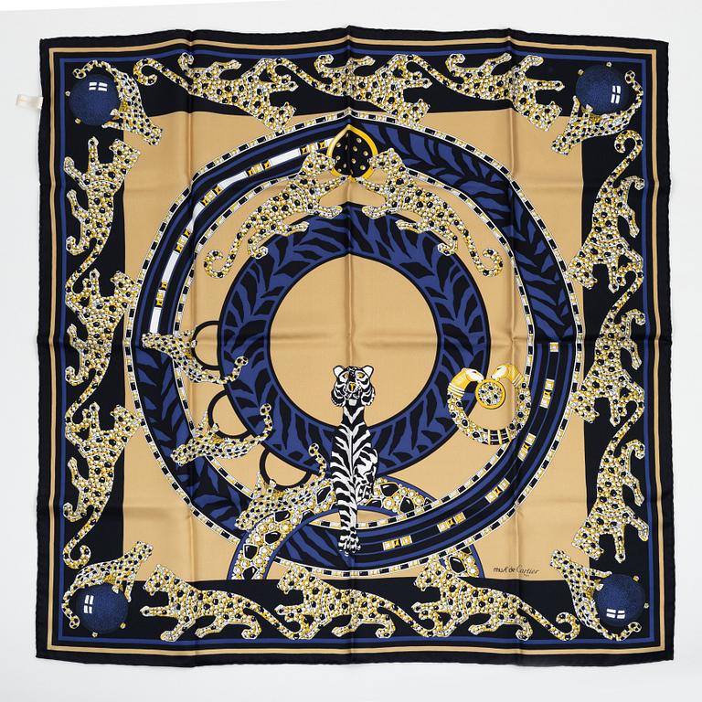 Cartier, a twill silk scarf.