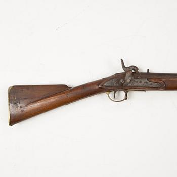 A 18th Century Swedish-British converted percussion gun.