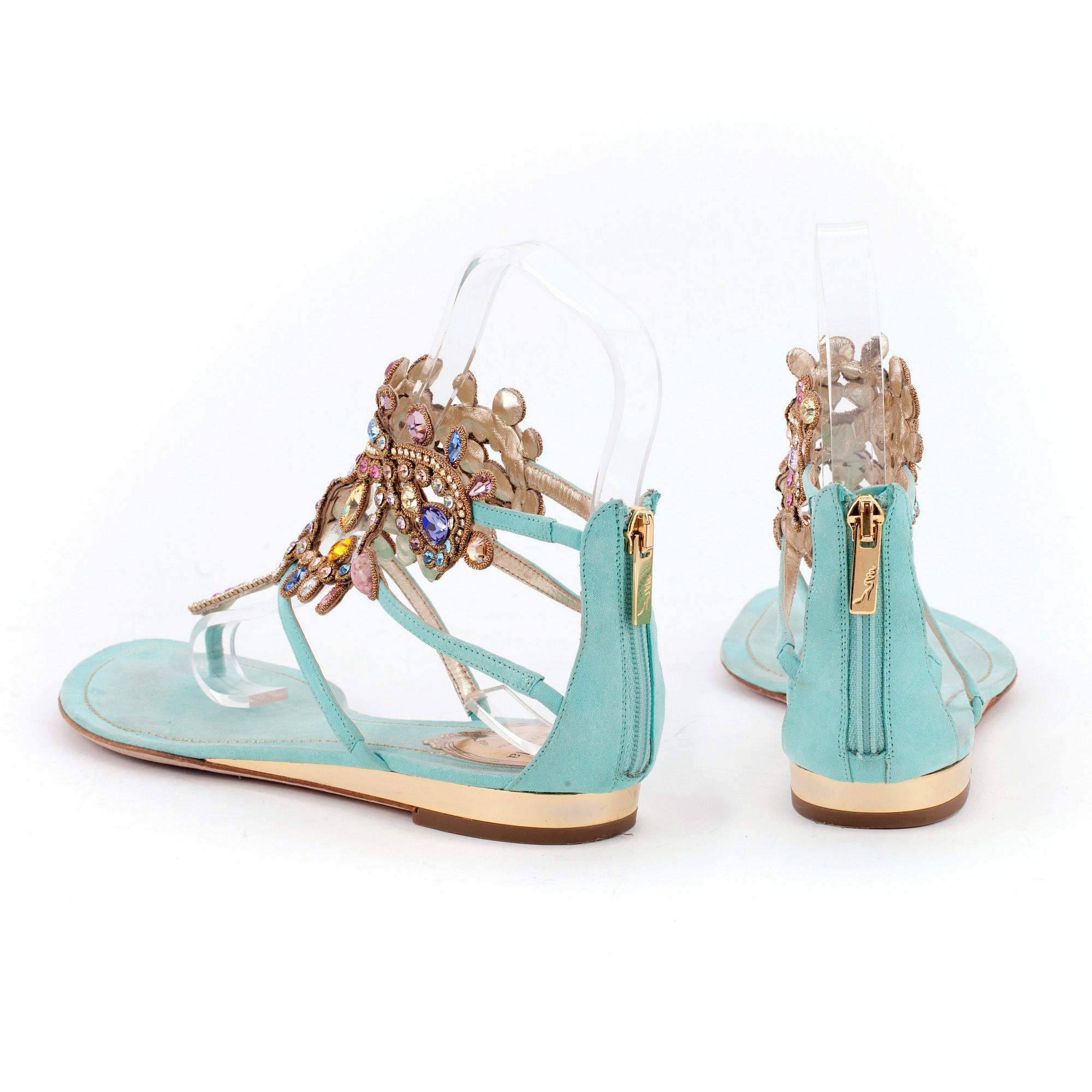 RENÉ CAOVILLA, handmade leather sandals.