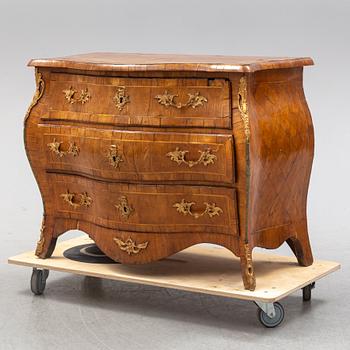 A Swedish Rococo chest of drawers, second half of the 18th century.