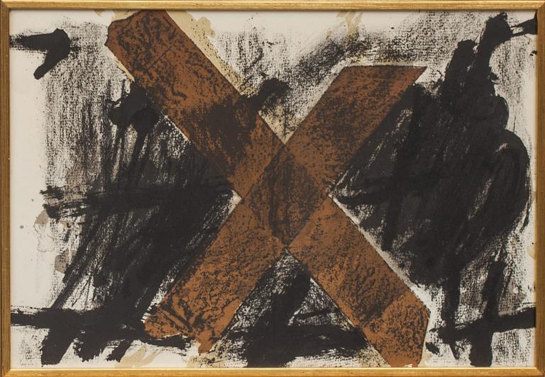 ANTONI TÀPIES , 3 st,  färglitografier ur Derriere le miroir 200 de luxe edition. Arte Adrien Maeght, Paris 1972.