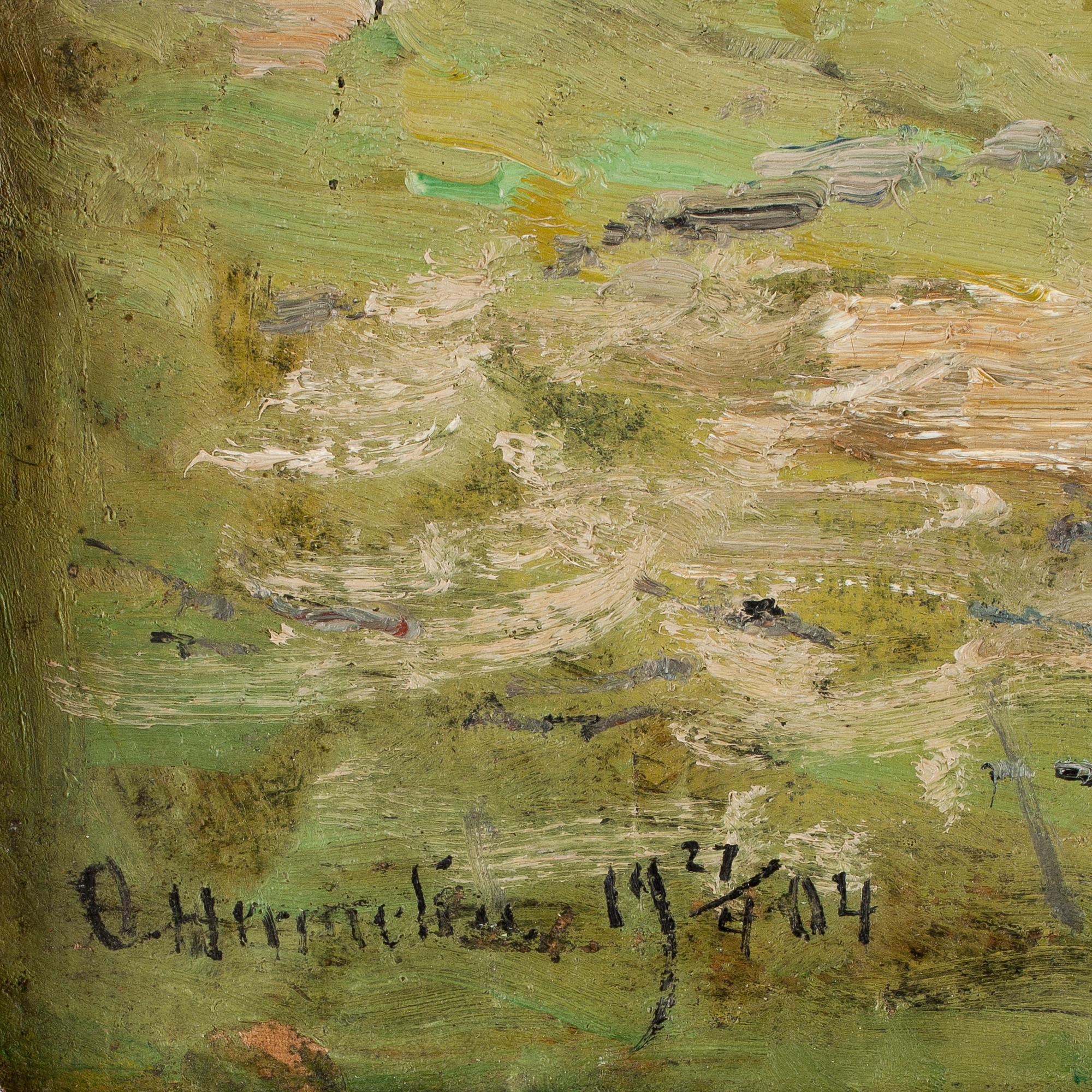 OLOF HERMELIN, olja på duk, sign och dat 27/4 1904.