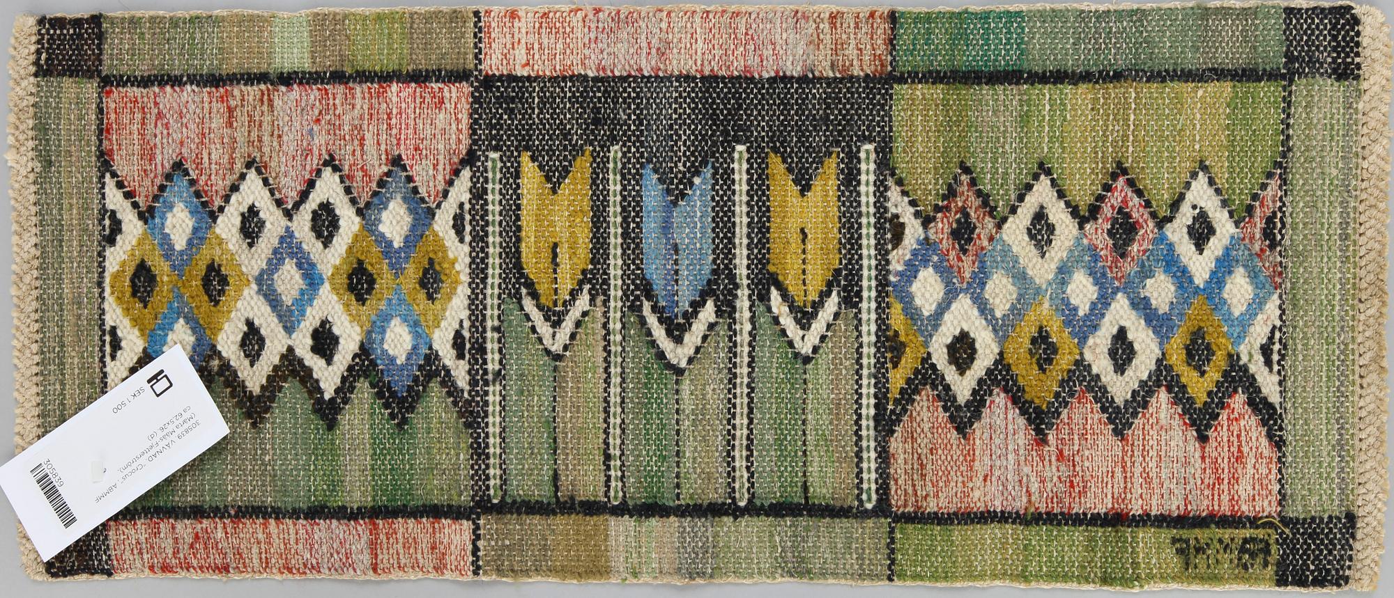 VÄVNAD. "Crocus", ABMMF (Märta Måås-Fjetterström), 
ca 62,5x26.