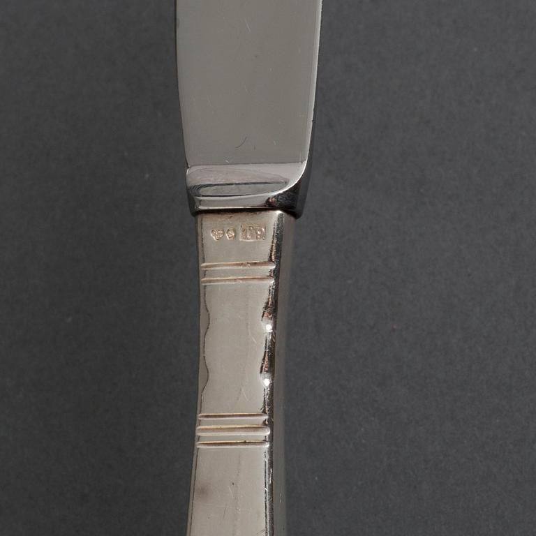 a 80 pcs silver cutlery by Jacob Ängman, GAB, late 20th century.