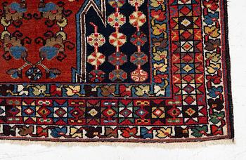 A semi-antique pictoral Mazlagan rug, Northwest Iran, c. 195 x 125 cm.