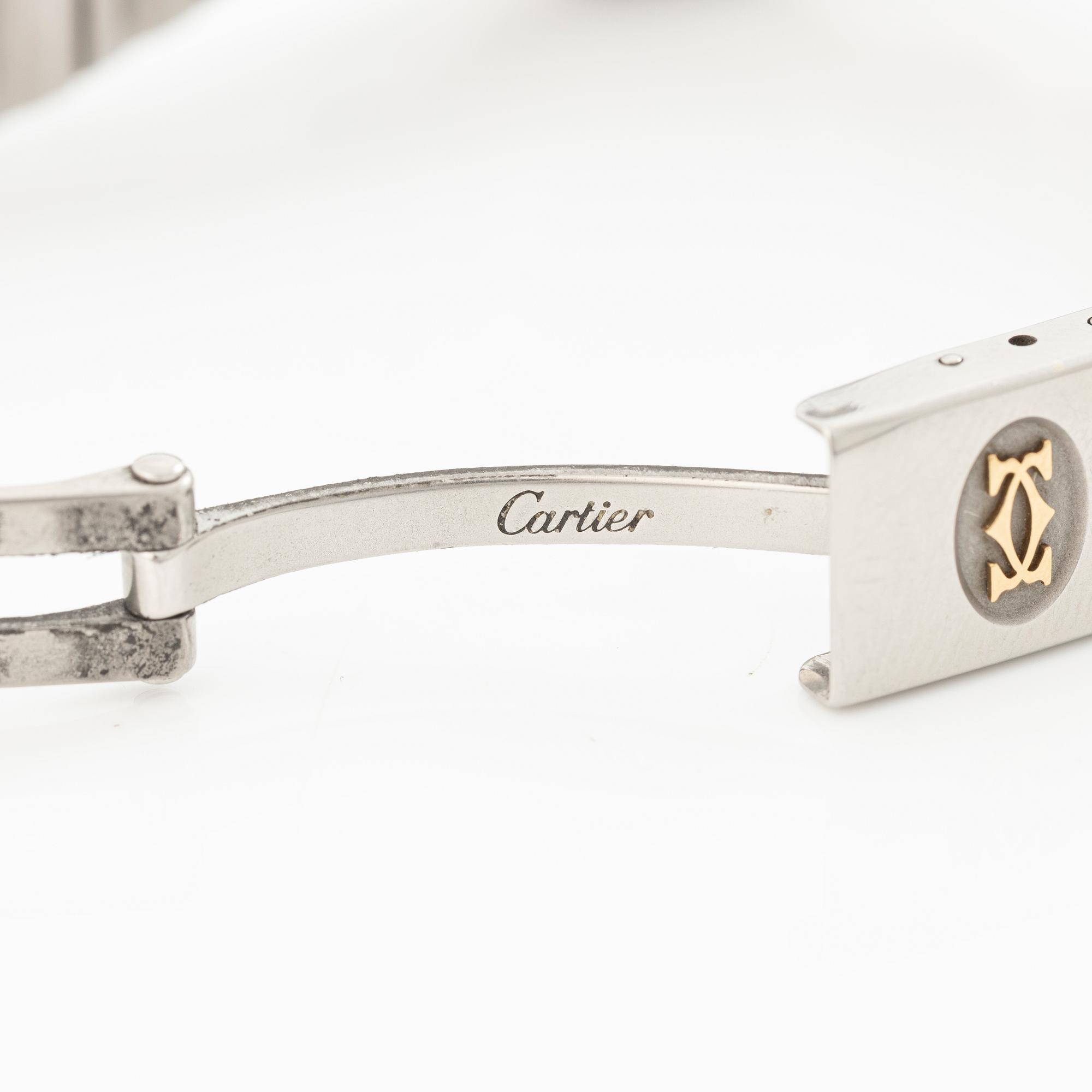 Cartier, Santos Octagon, armbandsur, 24 mm.