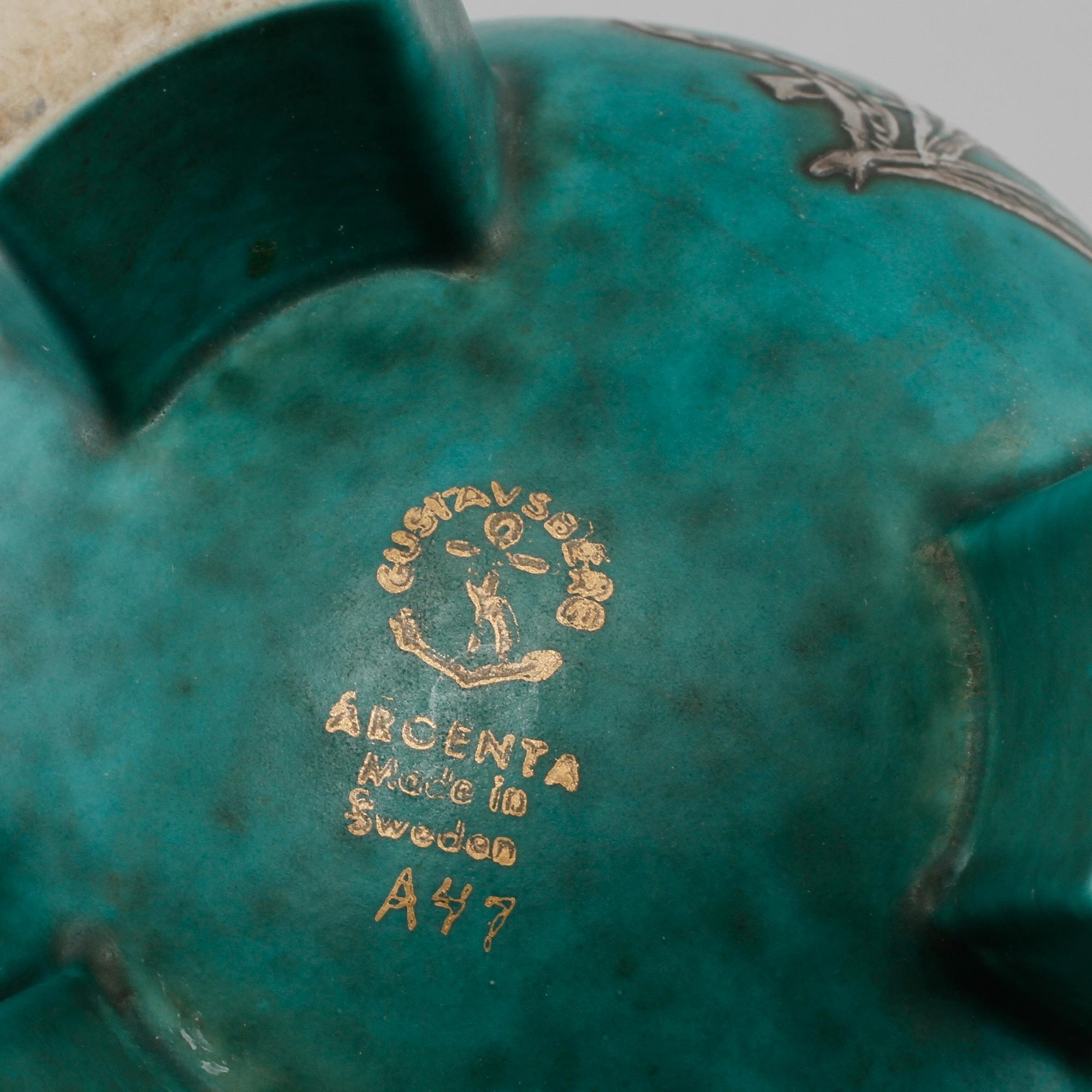 VAS, stengods, "Argenta", Gustavsberg, omkring 1900-talets mitt.