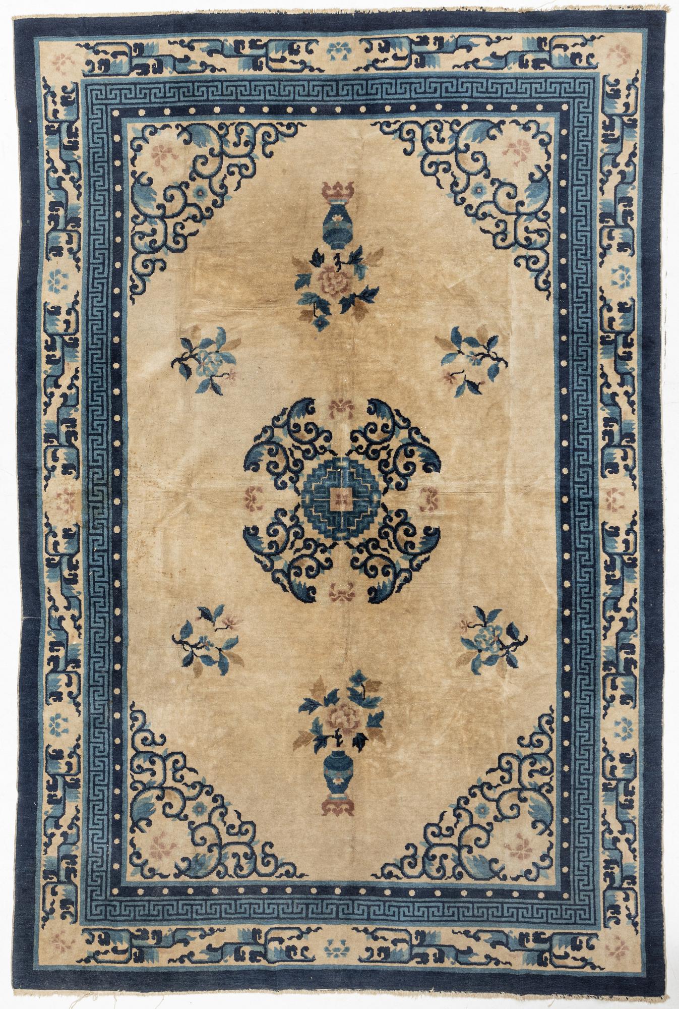 A Chinese Antique Finish rug, c. 278 x 186 cm.