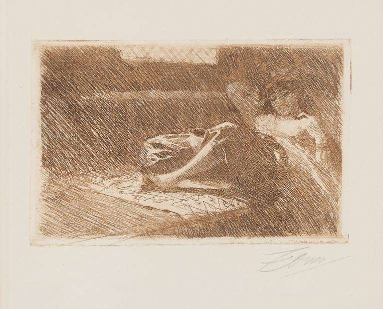 Anders Zorn, "Odalisque sleeping".