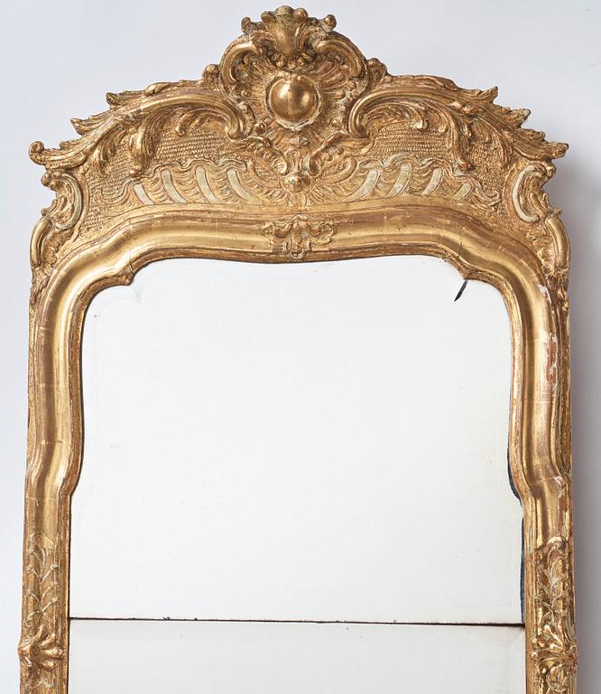 A Swedish Rococo 18th century mirror.