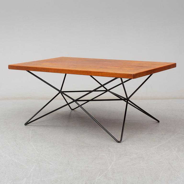 BENGT JOHAN GULLBERG, 'A2/Triple height table', steel and teak veneer, designed c.1952.