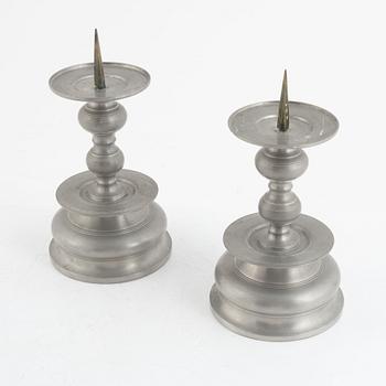 A pair of pewter candlesticks, Firma Svenskt Tenn, 1932-34.