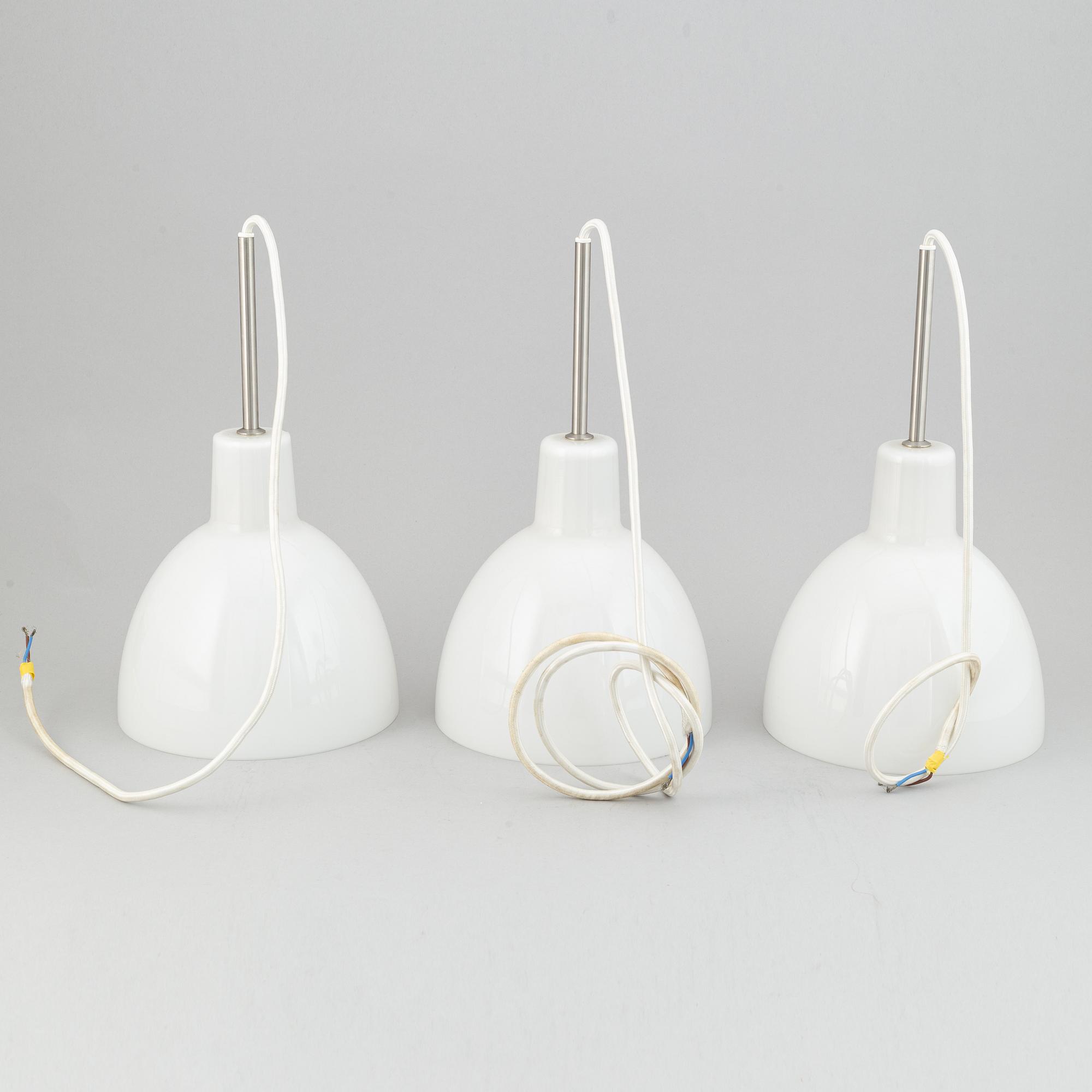 Louis Poulsen, a set of three 'Toldbod' ceiling lights, Denmark.