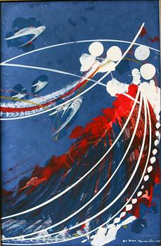 CARL FREDRIK REUTERSWÄRD, blandteknik på pappannå, sign o dat 1975.