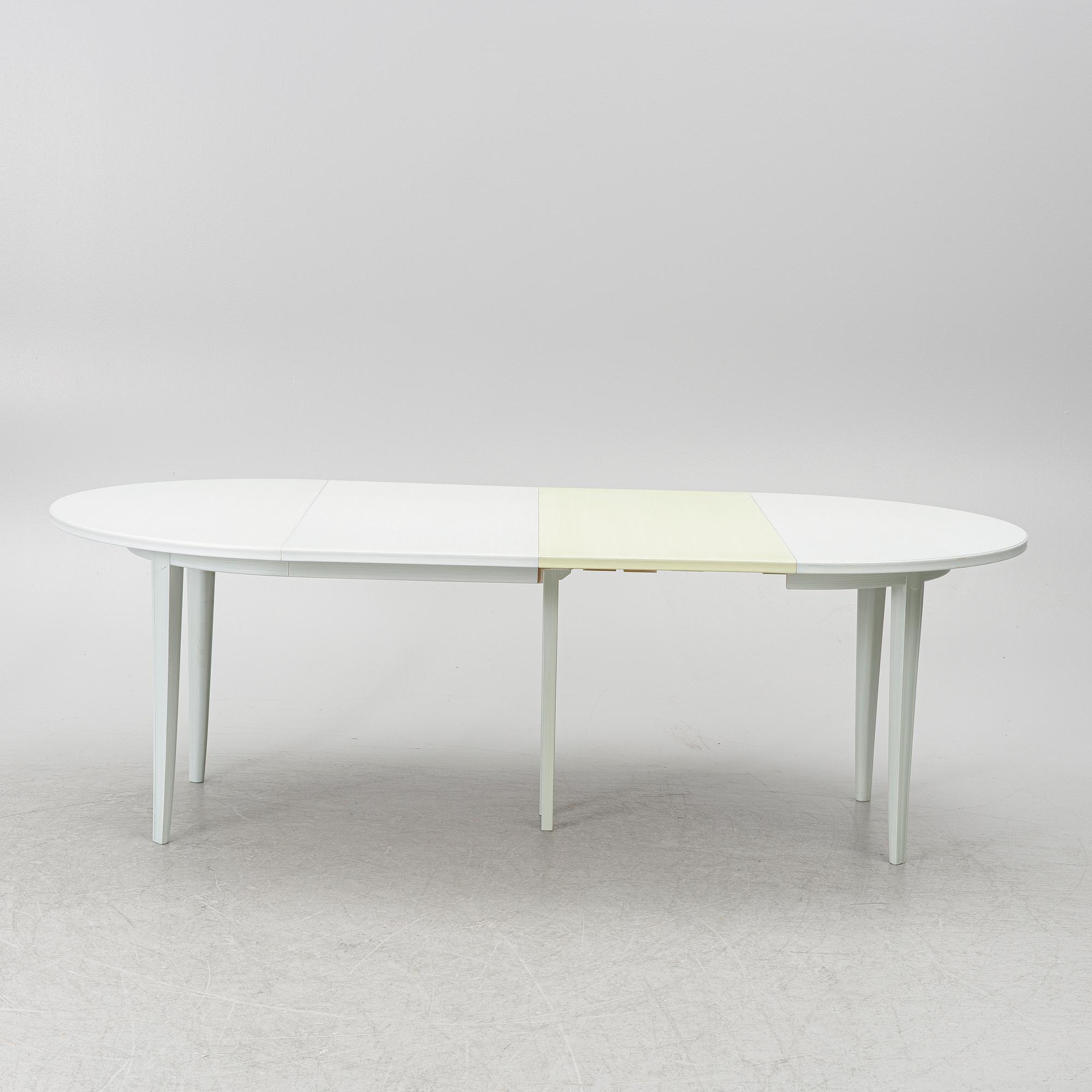 Carl Malmsten, a dinner table with six chairs, 'Brunnsviken', Sweden, second half of the 20th century.