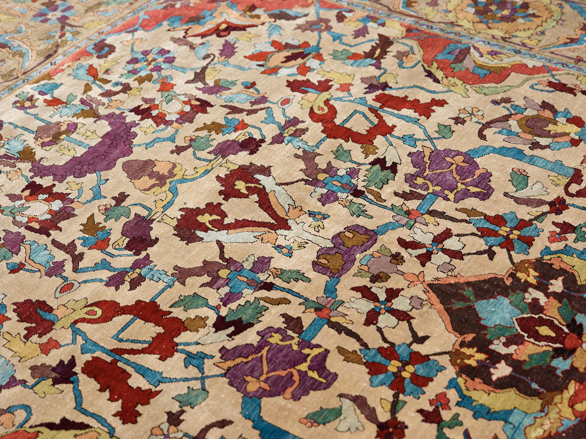 MATTA. Antik silke Keshan s.k. Motachem. 202,5 x 136,5 cm.