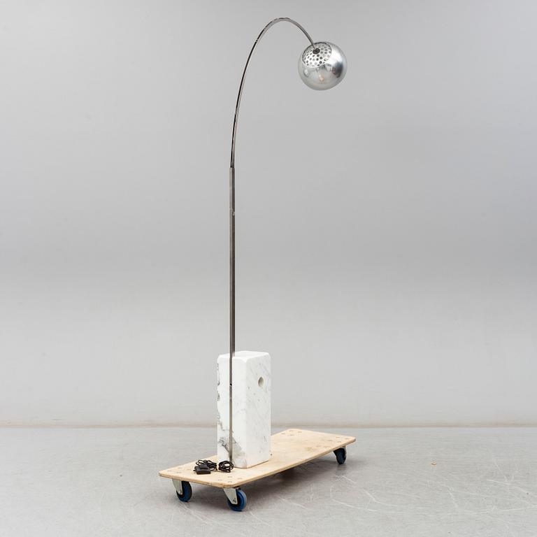 ACHILLE AND PIER CASTIGLIONI, floor lamp "Arco", Flos, Italy, designed 1962.
