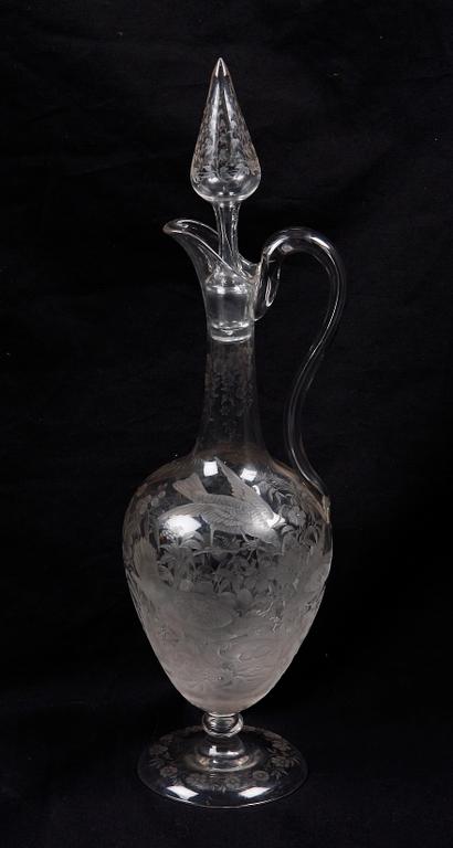 KARAFF, glas, möjligen Böhmen, 1800-tal.