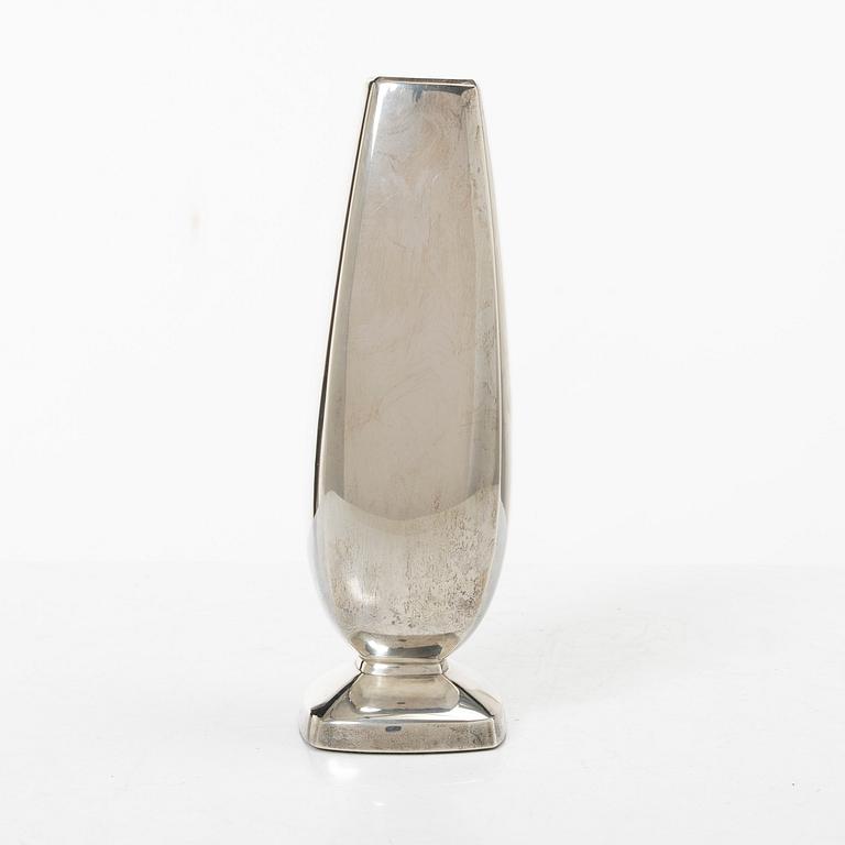 A sterling silver vase by Thorvald marthinsen Sølvvarefabrikk, Norway, possibly mid 20th century.