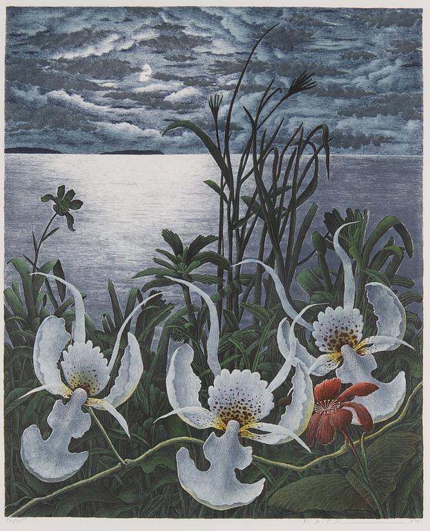 Karl Axel Pehrson, lithograph in colours, 1984, signed 56/385.