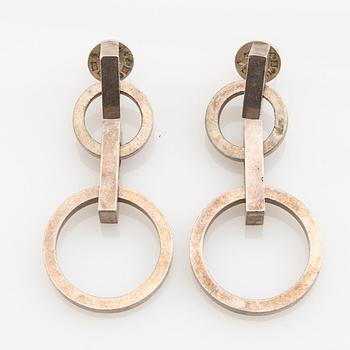 Wiwen Nilsson, Earrings a pair of sterling silver Lund 1964.
