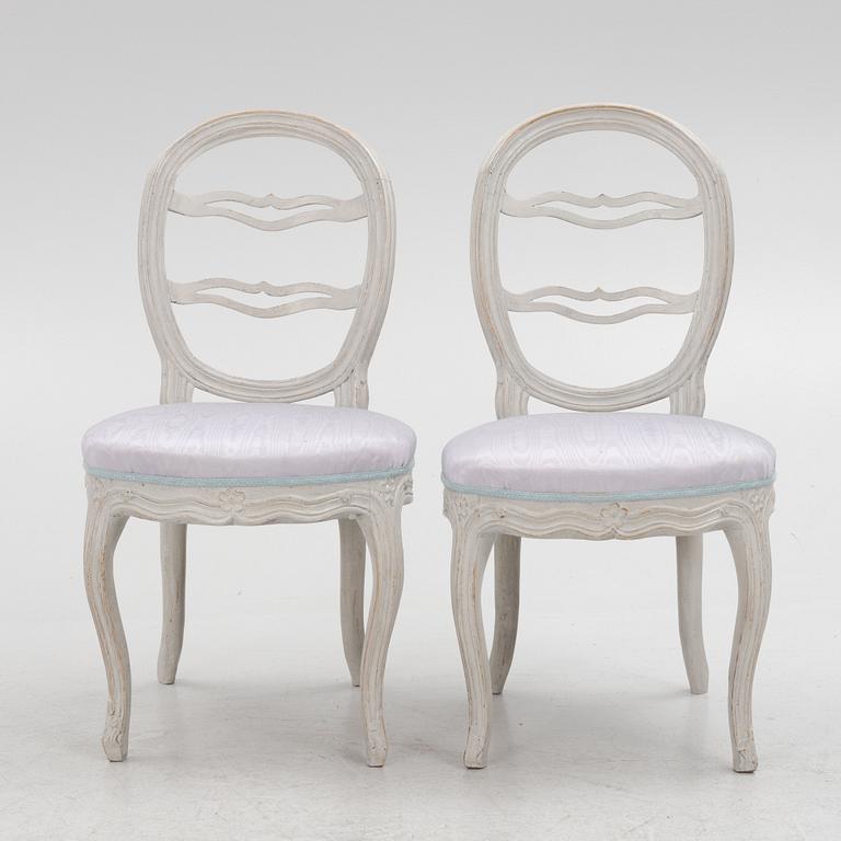 A Pair of Danish Rococo Chairs, 18th Century.