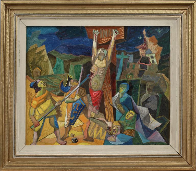 ERIK OLSON, olja på pannå, sign o dat 1946.