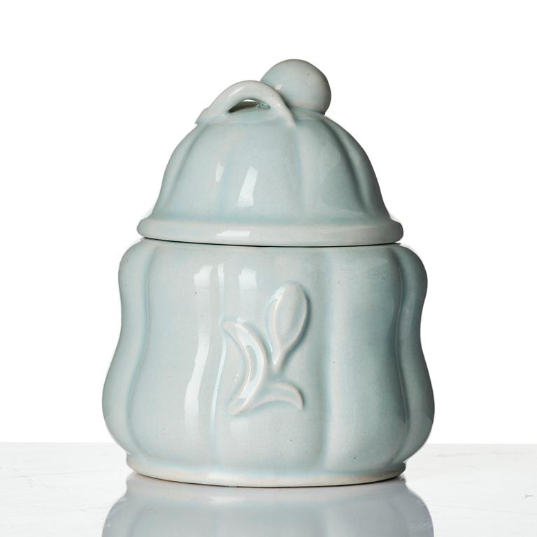 Wilhelm Kåge, a ceramic vase and a  lidded bowl, Gustavsberg 1927-28.