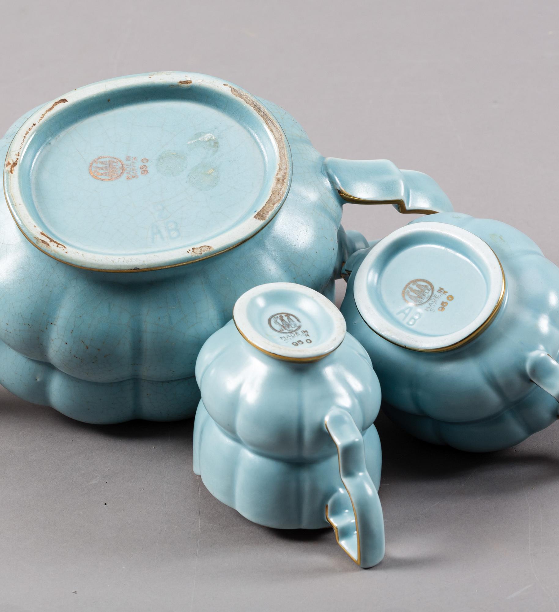 SERVISDELAR, 3 delar, flintgods, "Grand", Arthur Percy, Gefle.