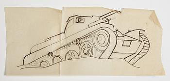 GÖSTA ADRIAN-NILSSON, sketchpad, 1920/30's, by the artist's own hand inscribed GAN with indian ink on the cover.