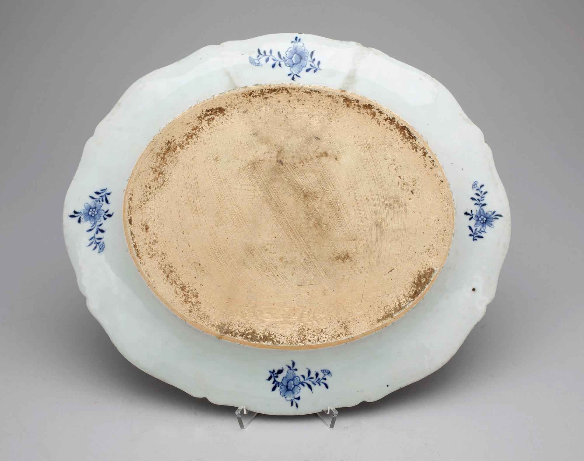 STEKFAT, kompaniporslin. Qing dynastin, Qianlong (1736-95).