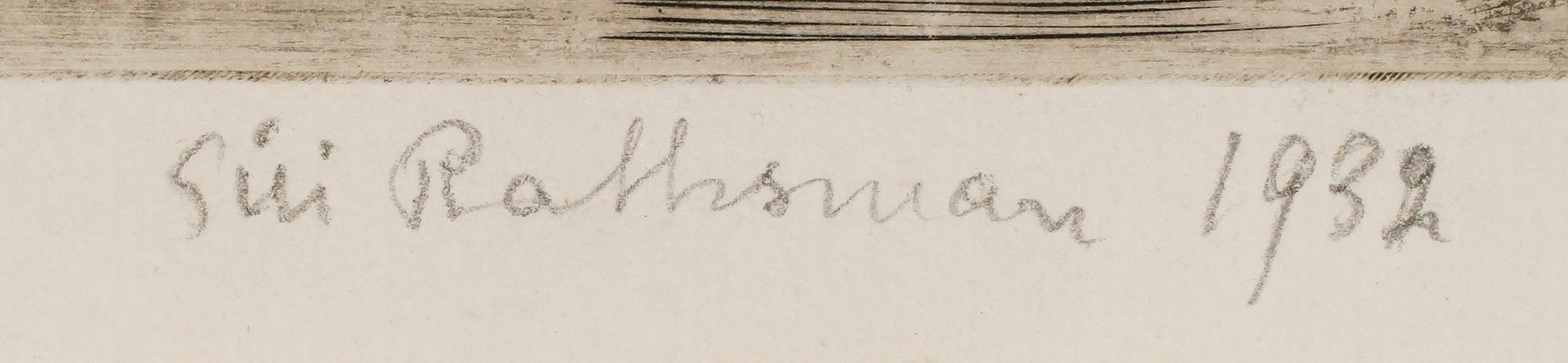 SIRI RATHSMAN, färgetsning, signerad 1932, EA.