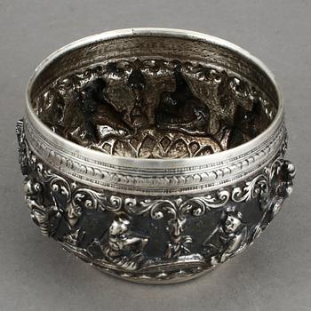 SKÅL, silver, Burmesisk, vikt ca 222g.