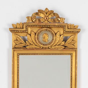 Mirror, Gustavian style, mid-20th century.