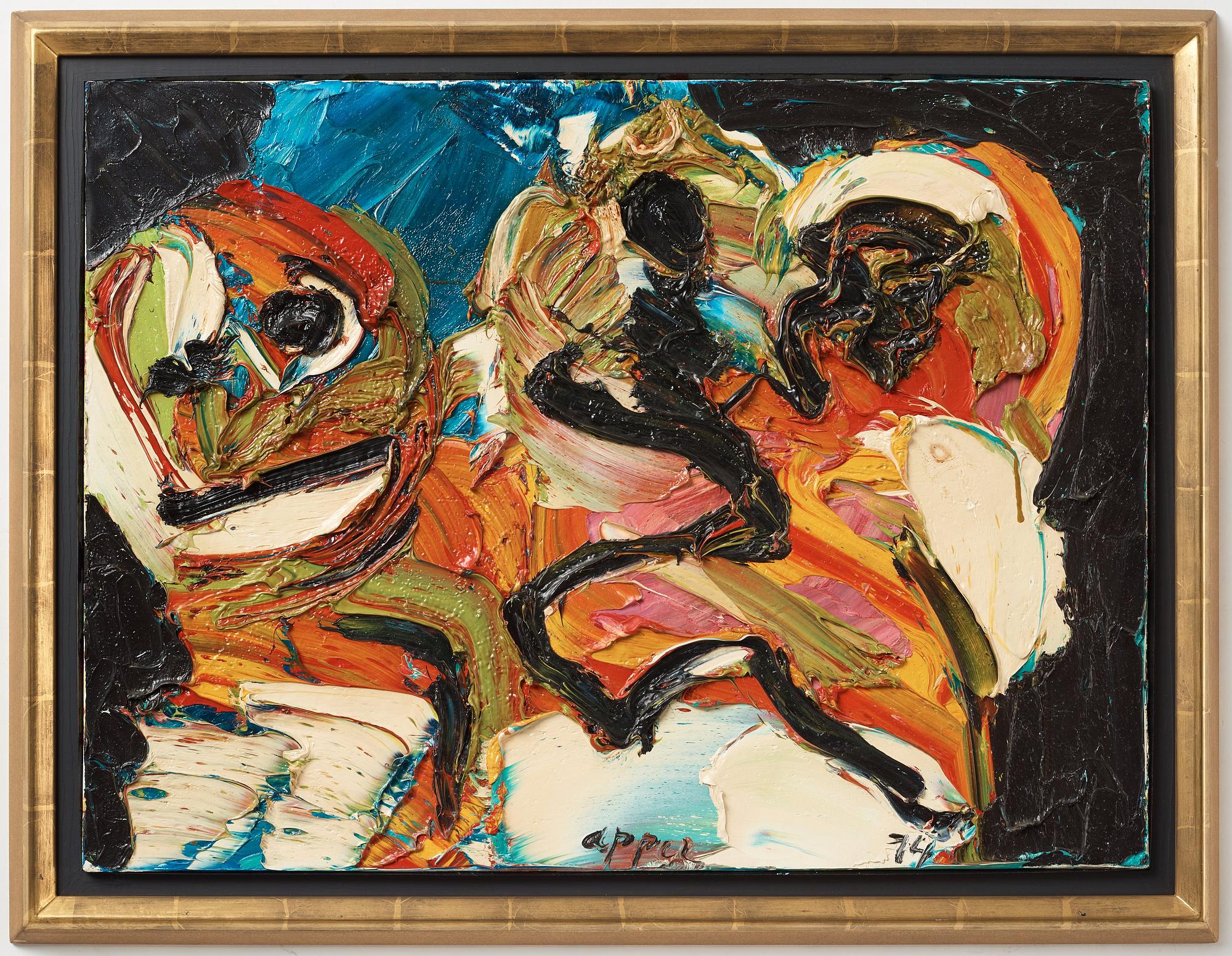 Karel Appel, "Deux personnages".