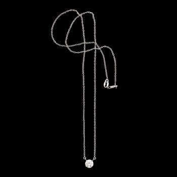 COLLIER, 18K vitguld, briljantslipad diamant ca 0.72 ct.