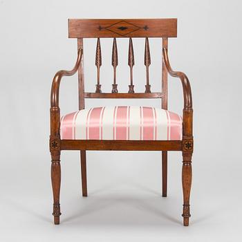An empire armchair, St. Petersburg ca 1810.