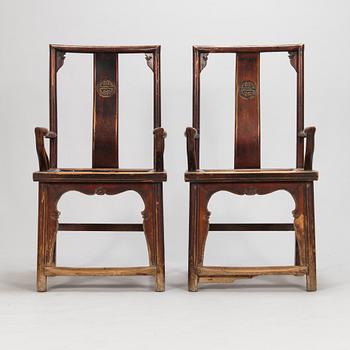 Nojatuolipari. Kiina, myöhäinen Qing-dynastia (1664-1912).