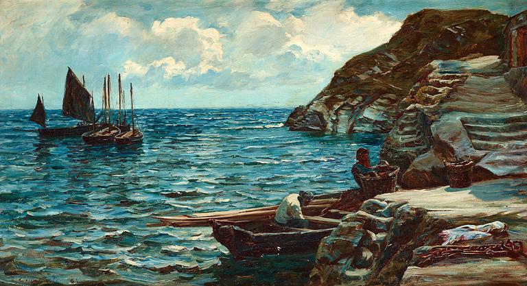 Colin Hunter, COLIN HUNTER. Oil on canvas. Sign Colin Hunter and dated -83.