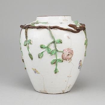 A large Swedish Marieberg jar, 18th Century.