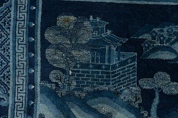 A Chinese semi-antique carpet, measurement approx 197 x 167 cm.