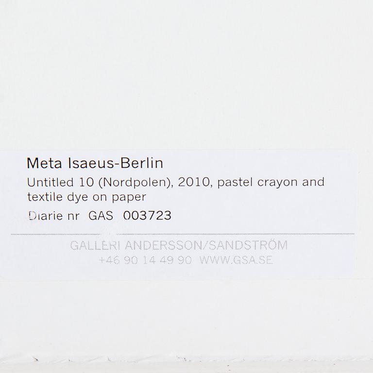 META ISÆUS-BERLIN, pastell och textilfärg på papper. Signerad M.I-B och daterad 2010.