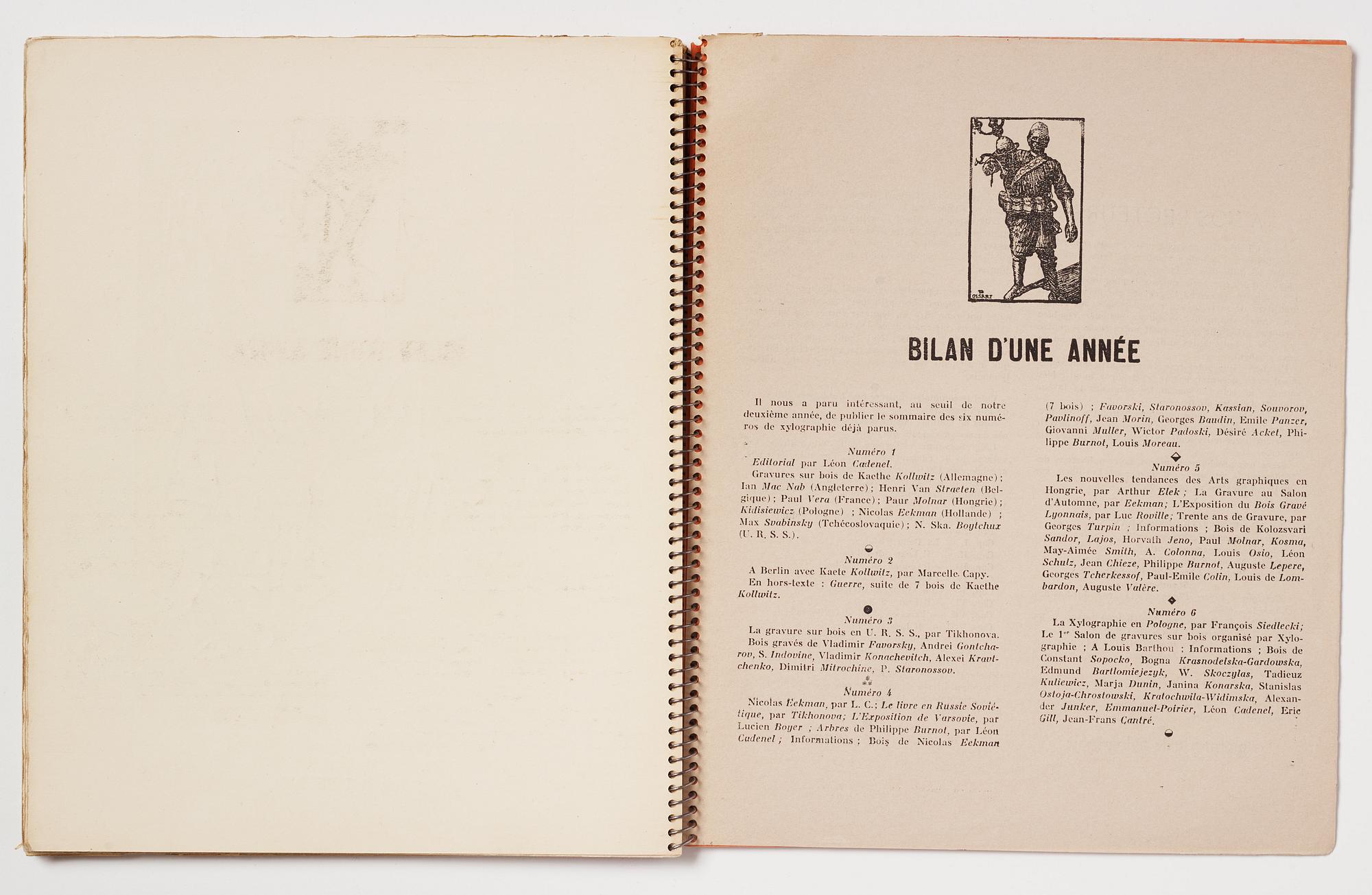 Art magazine, "Xylographie revue internationale de gravures sur bois", no 7 February 1935.